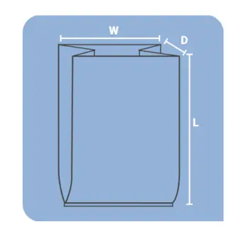 Gusseted Bag 2D Dimensions